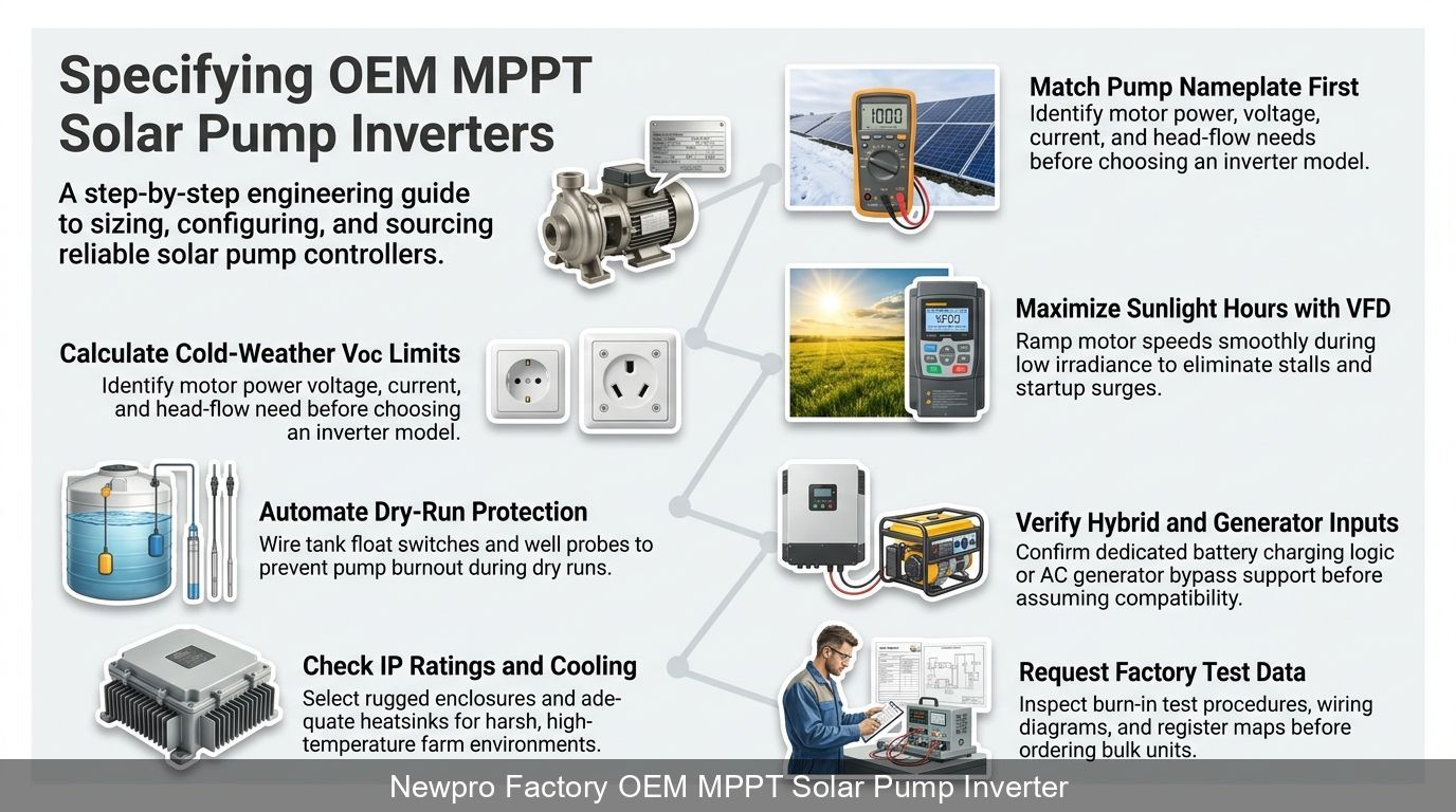 Factory OEM MPPT Solar Pump Inverter Datasheet