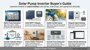 Cómo elegir el mejor inversor para bombas solares: Guía del comprador